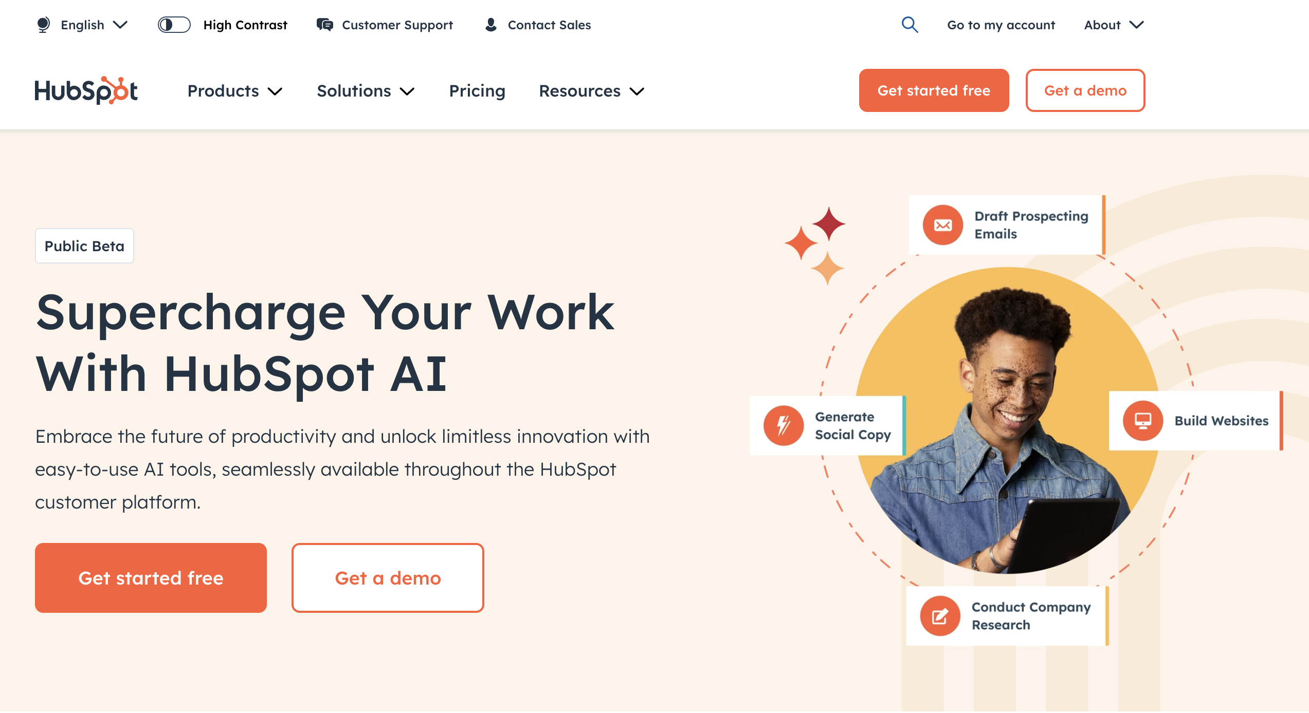 HubSpot AI screenshot