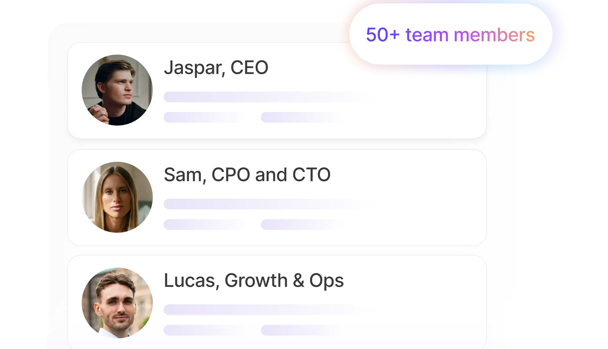 Team member highlights