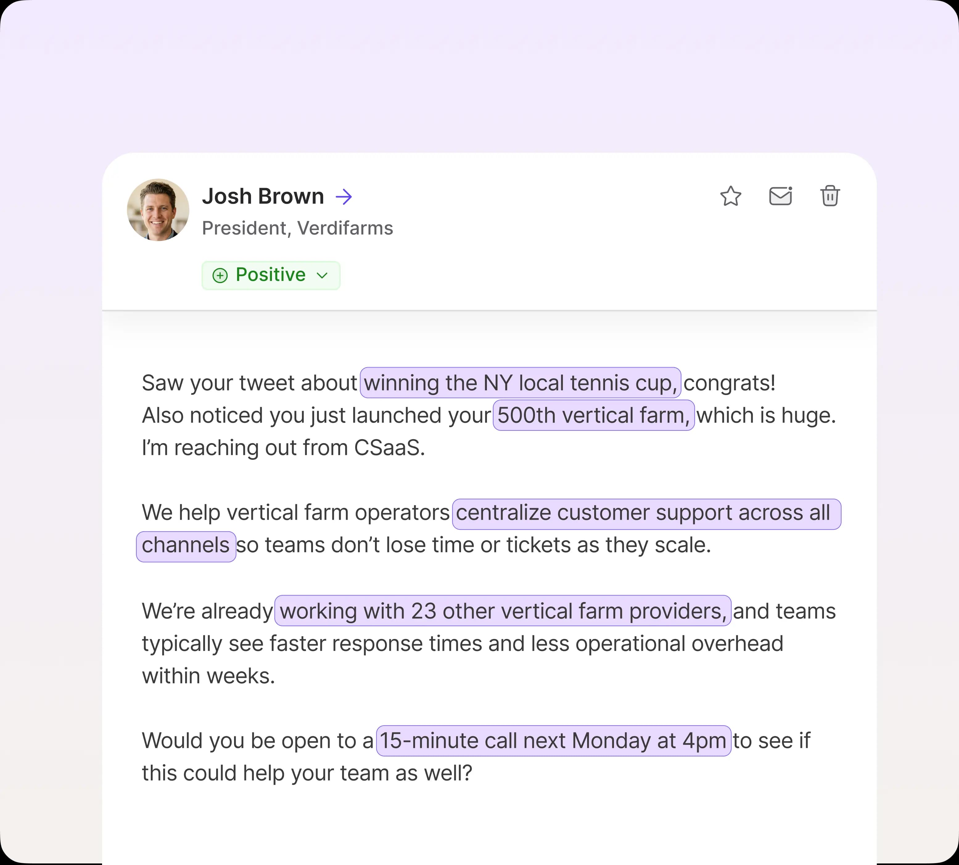 Ava autonomously sends personalized outreach sequences