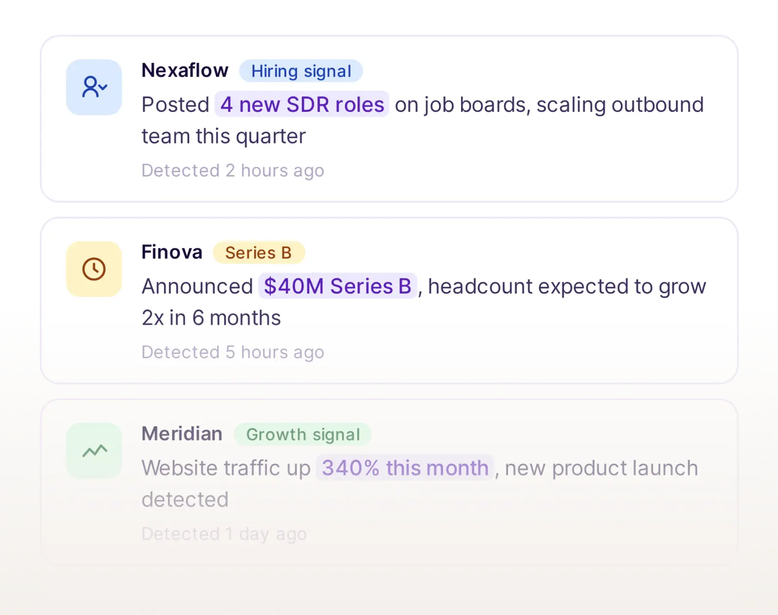 Monitor hiring and growth activity