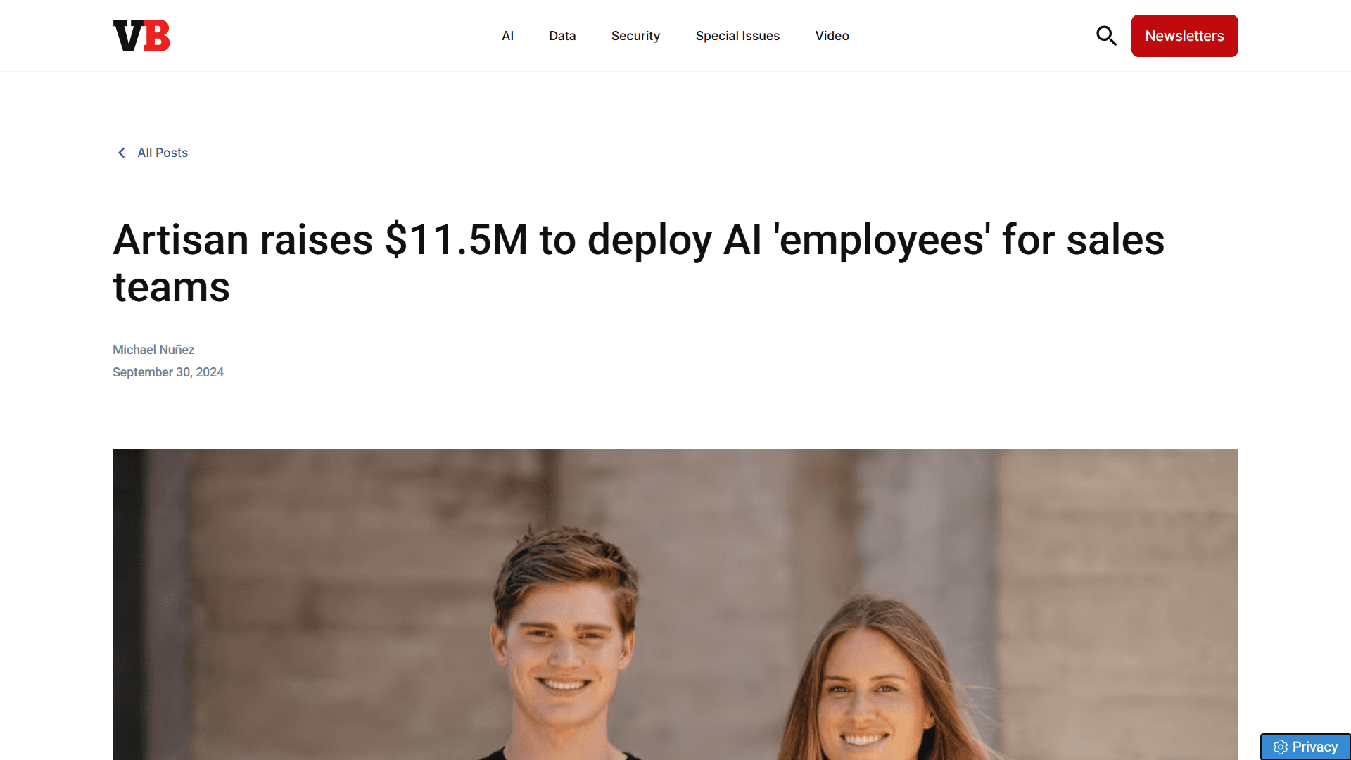 Artisan Funding Announcement