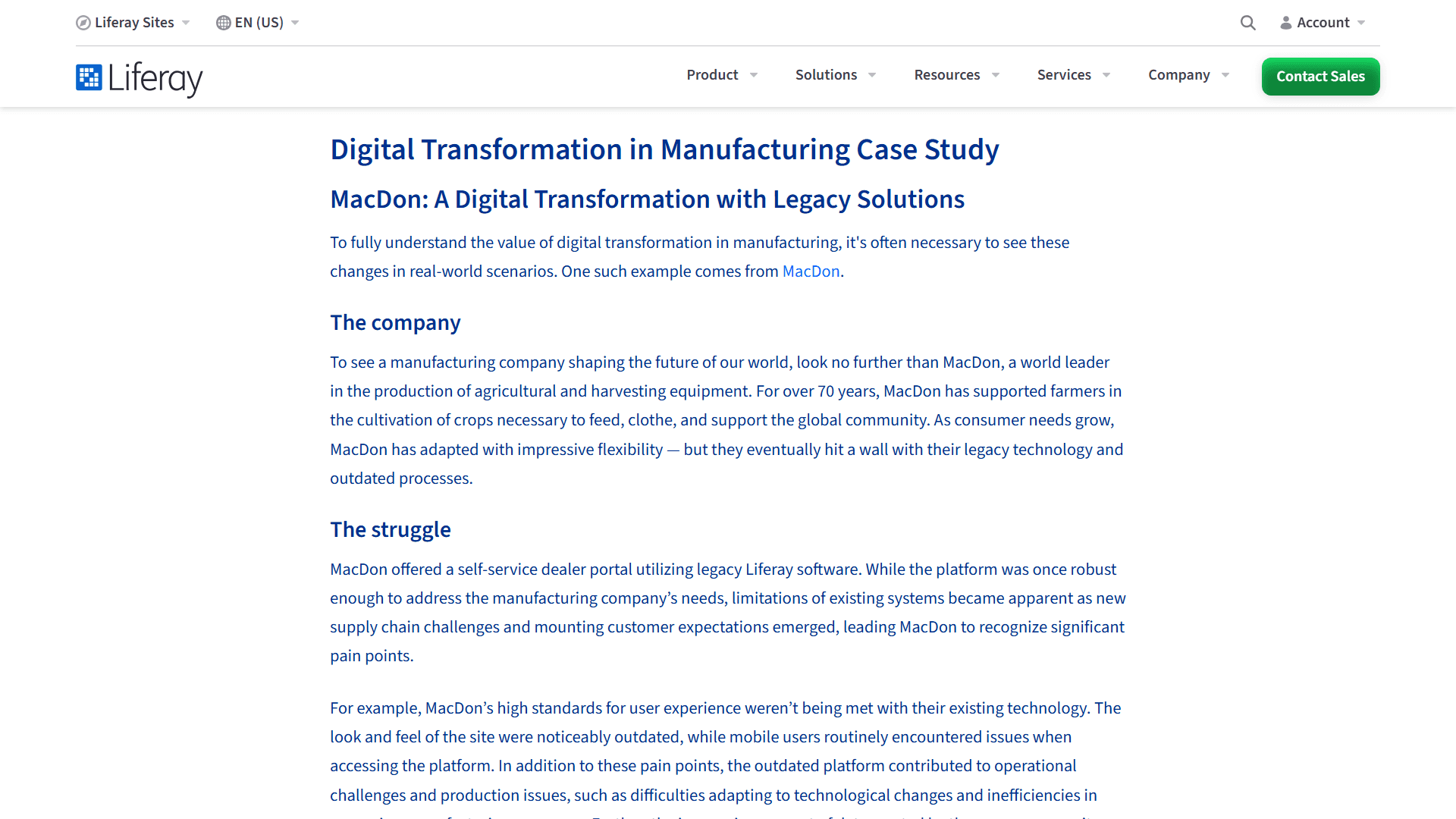 MacDon B2B Sales Example