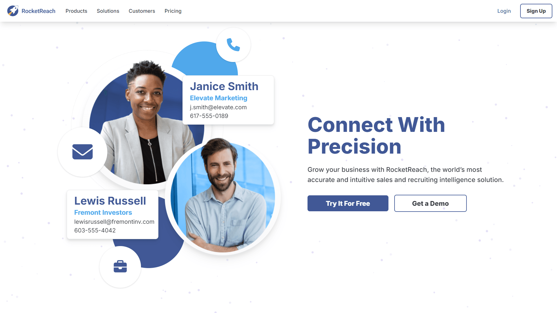 RocketReach Homepage