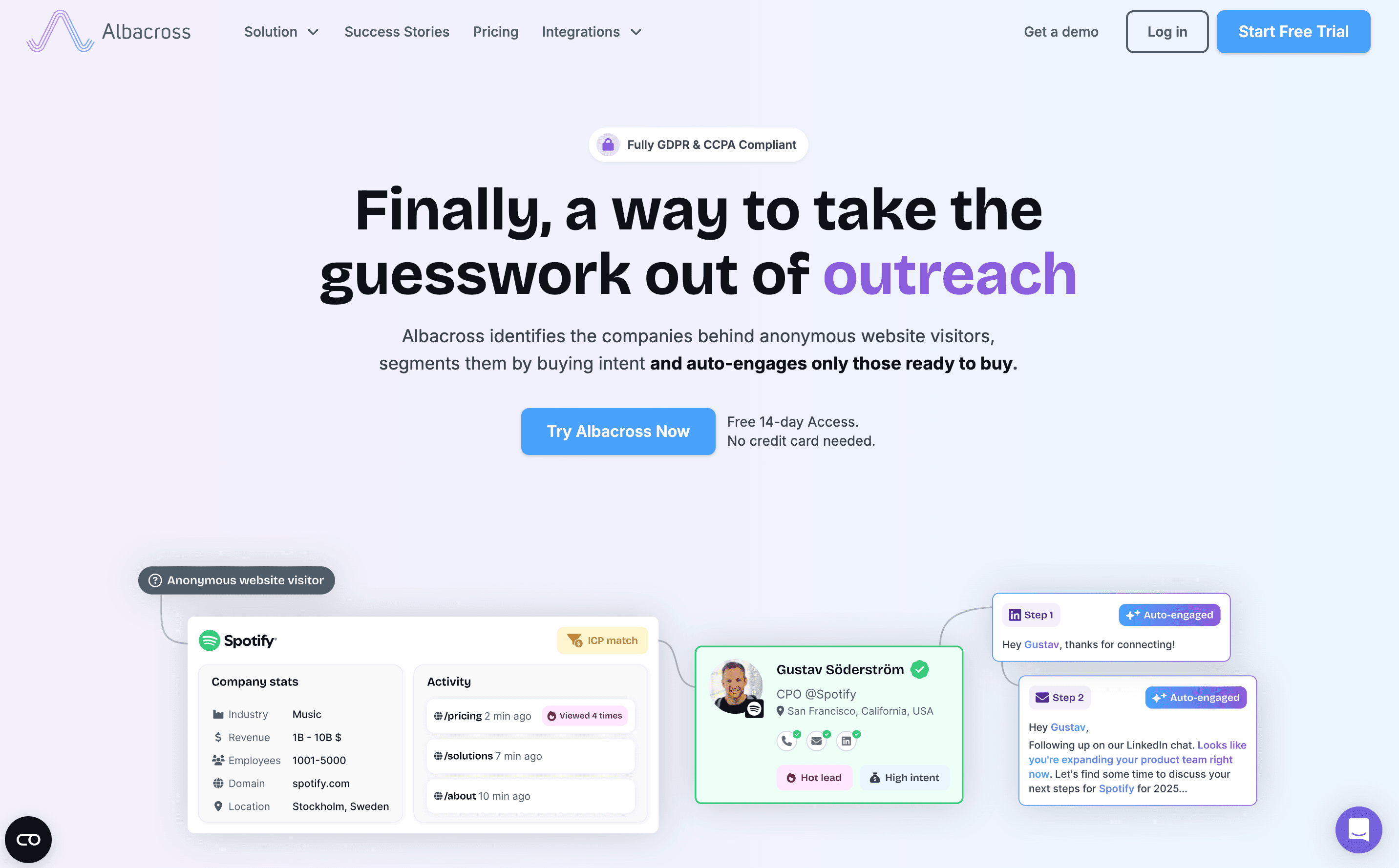 Albacross Homepage