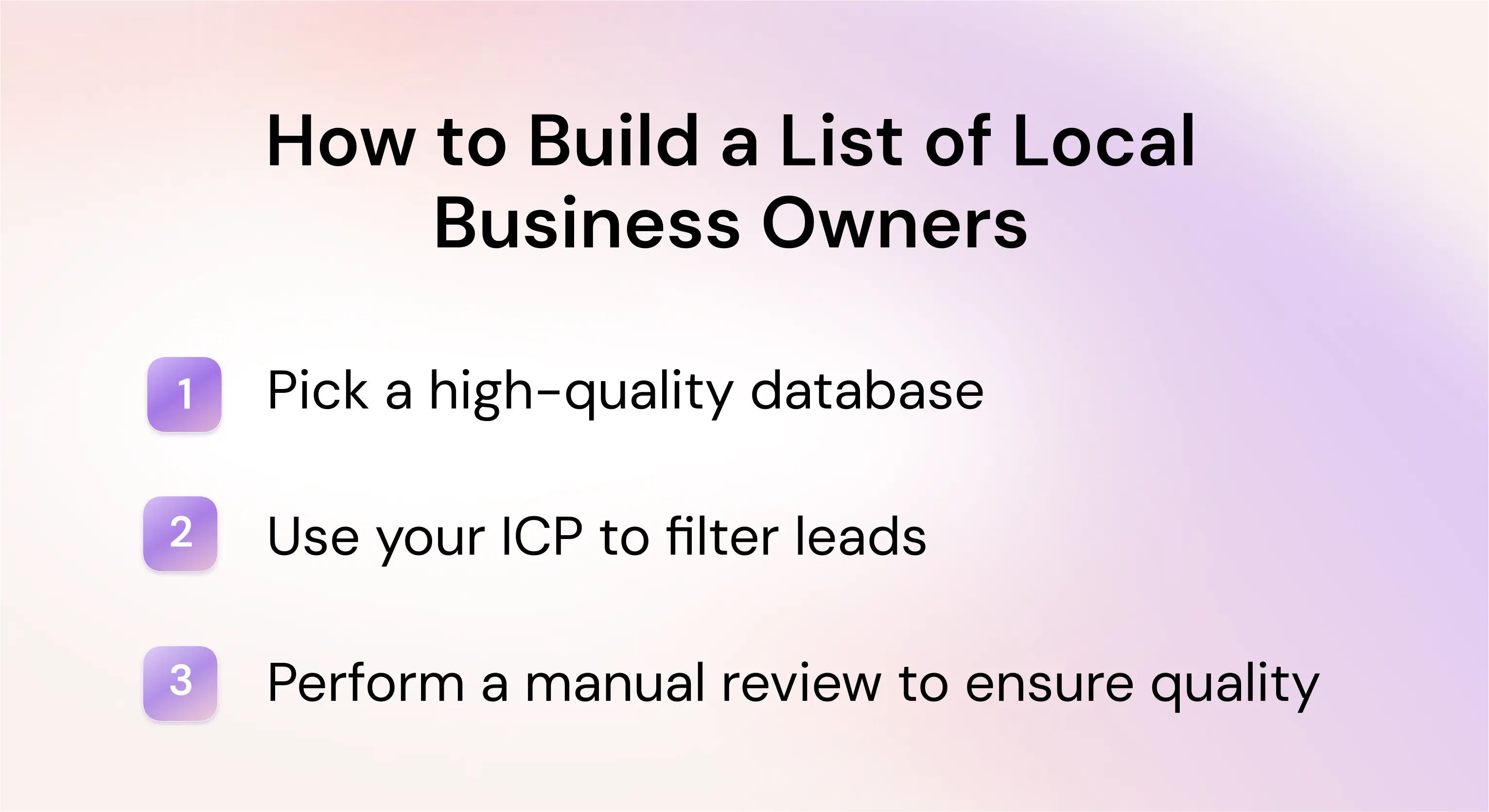 How to Build a List of Local Business Owners