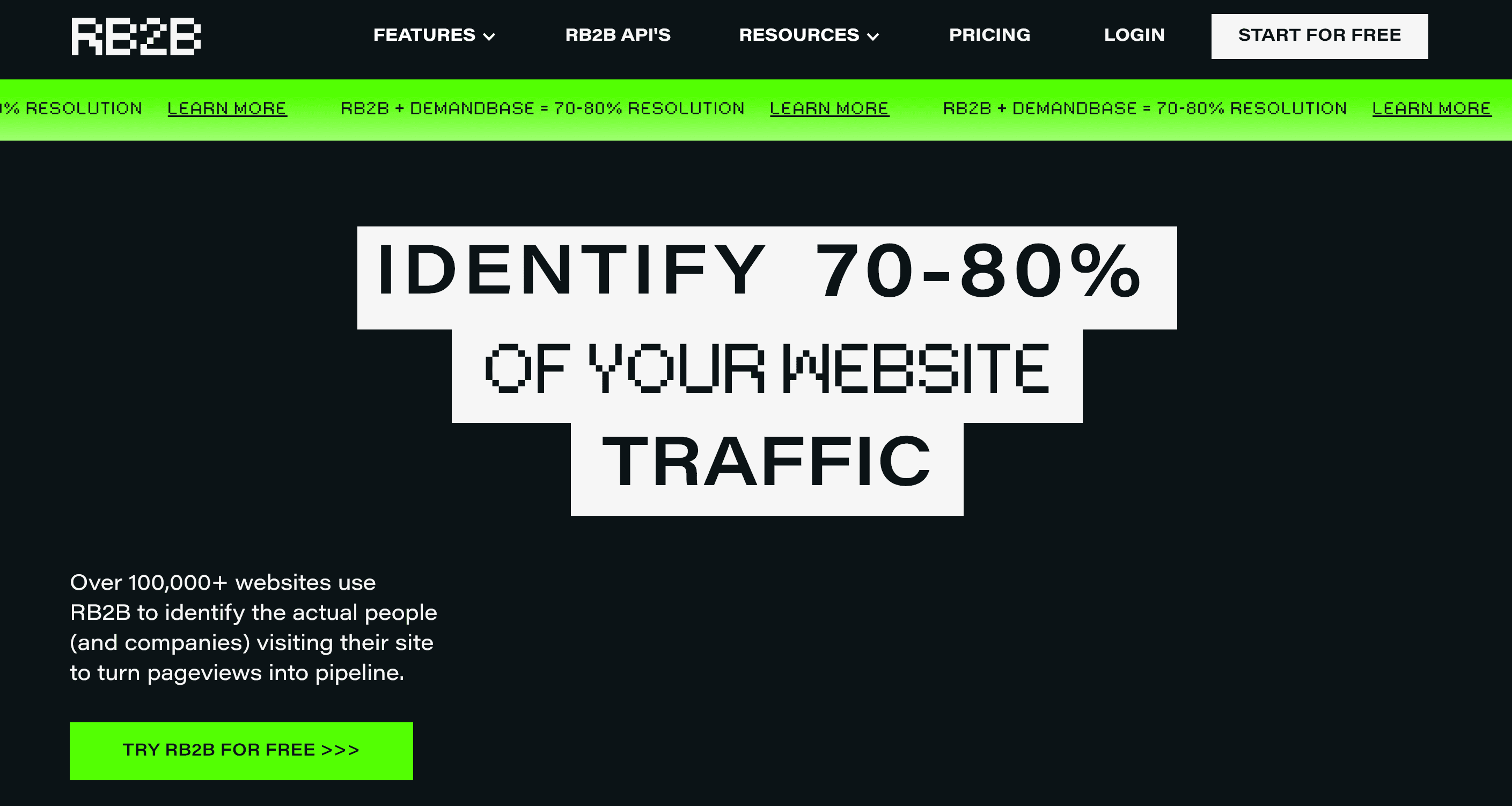 RB2B Homepage