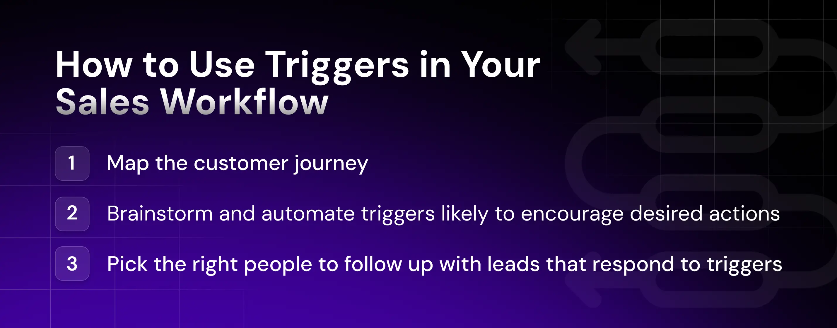 How to use triggers in your sales workflow