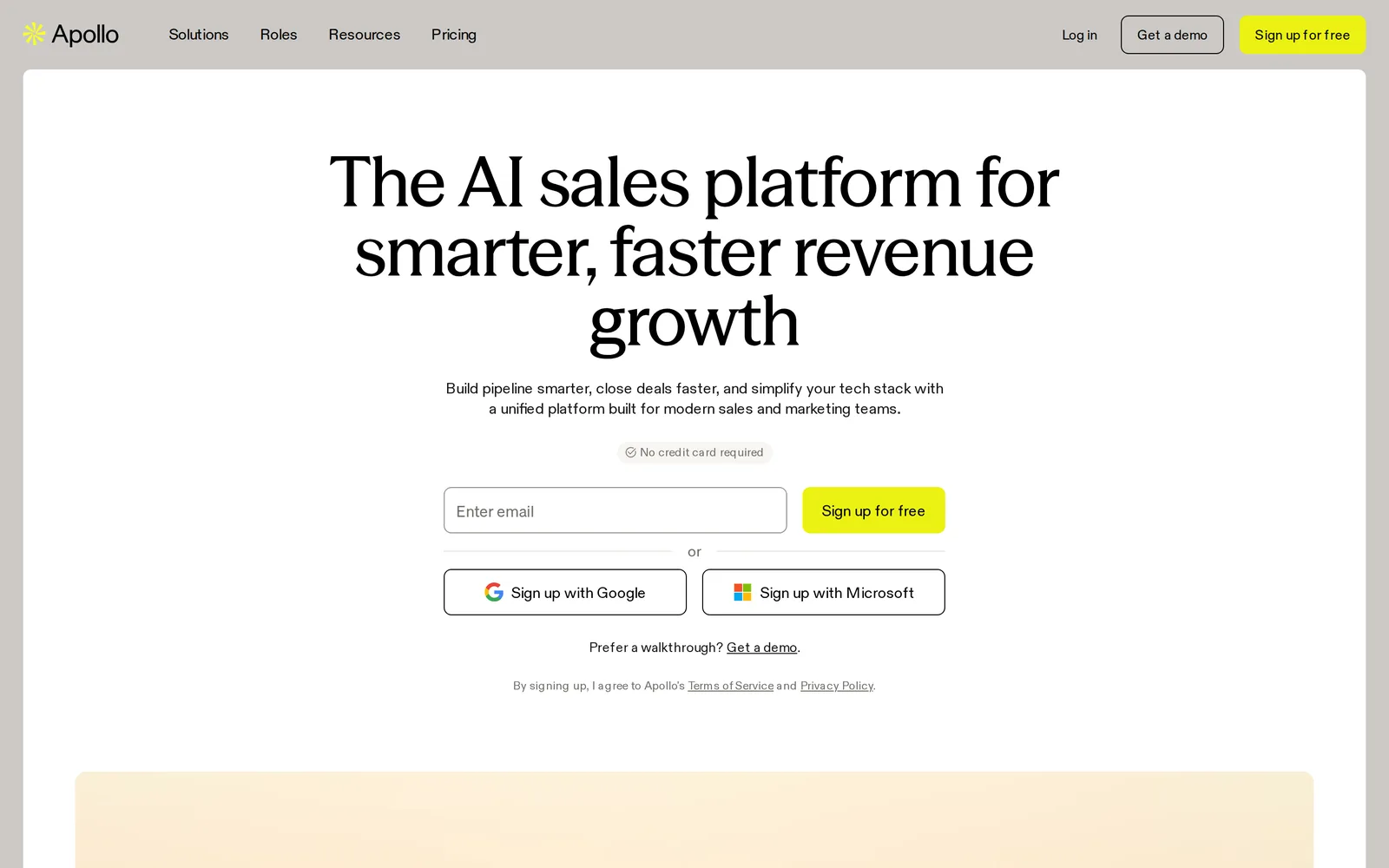Apollo homepage