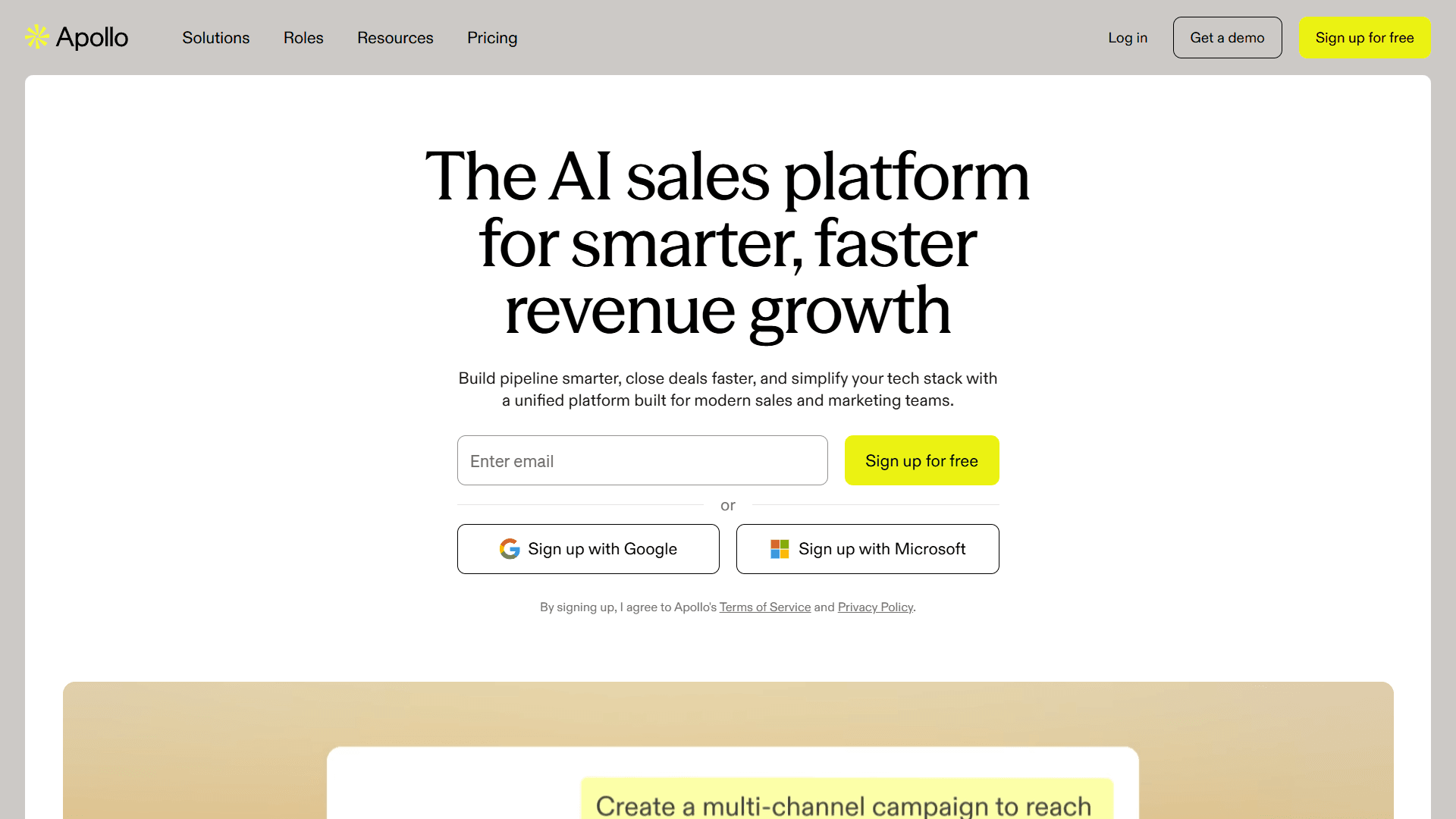Apollo Homepage