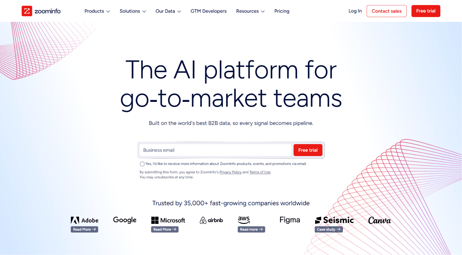 ZoomInfo Homepage