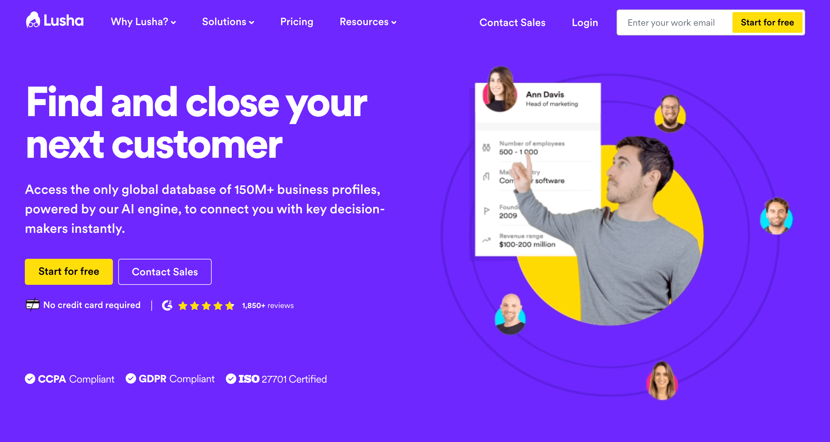 Lusha Home Page