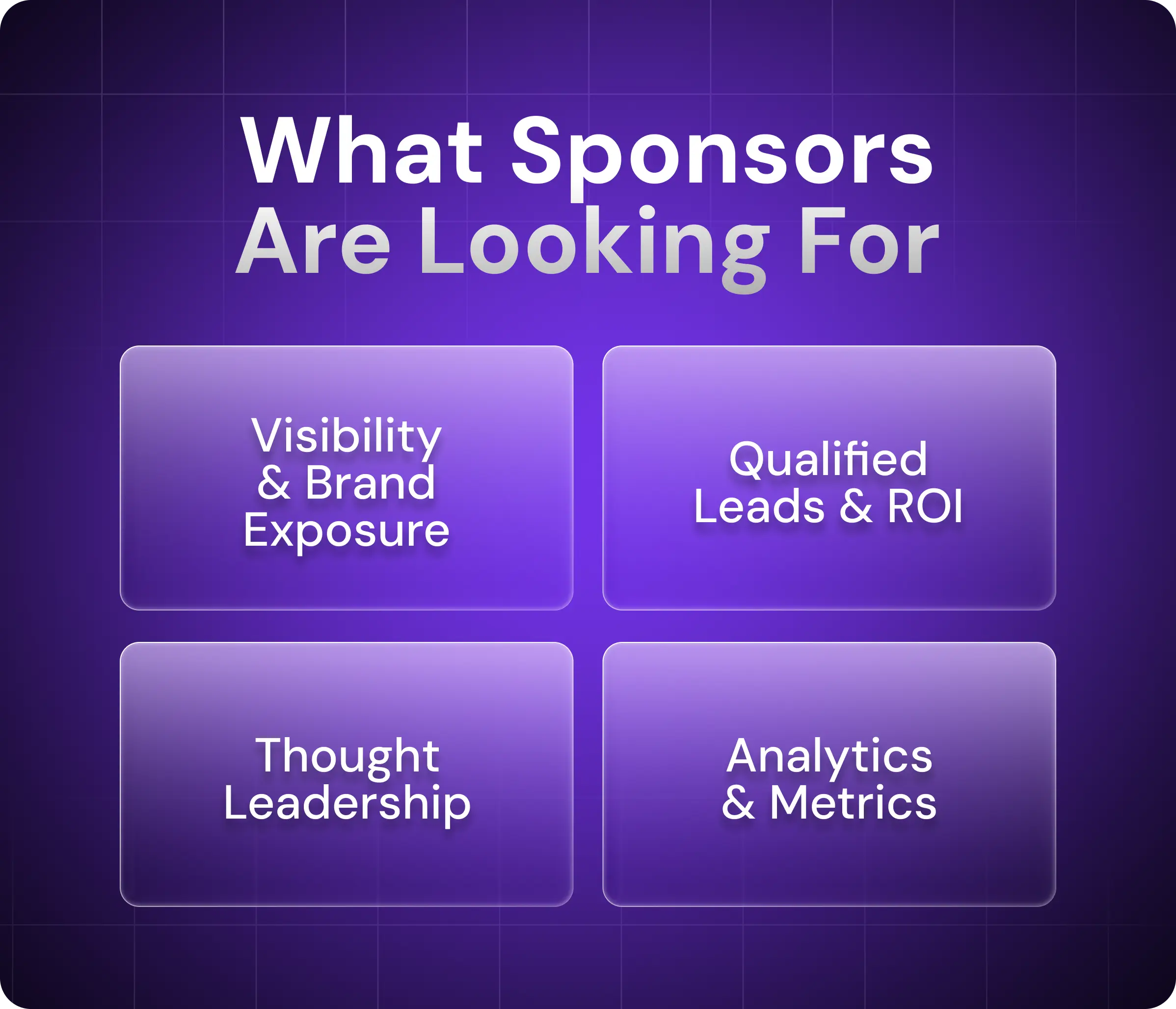 Sponsors Objectives
