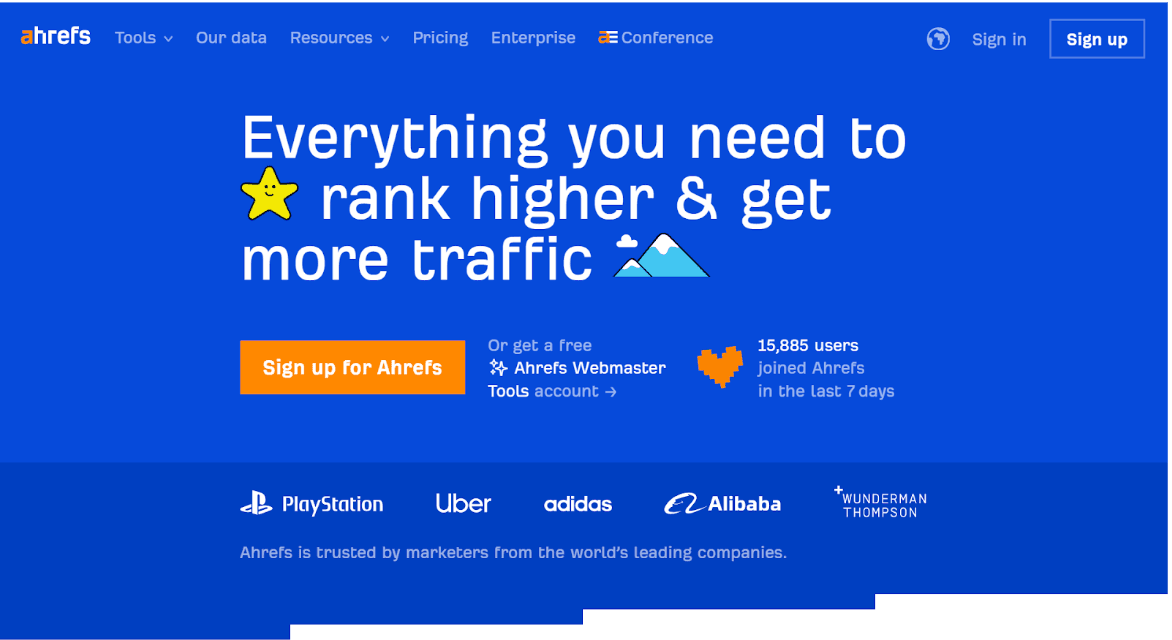Ahrefs Homepage