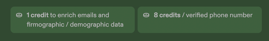 Apollo Email and Phone Credits Example